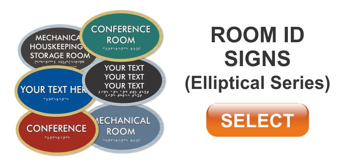 elliptical series ADA room id signs